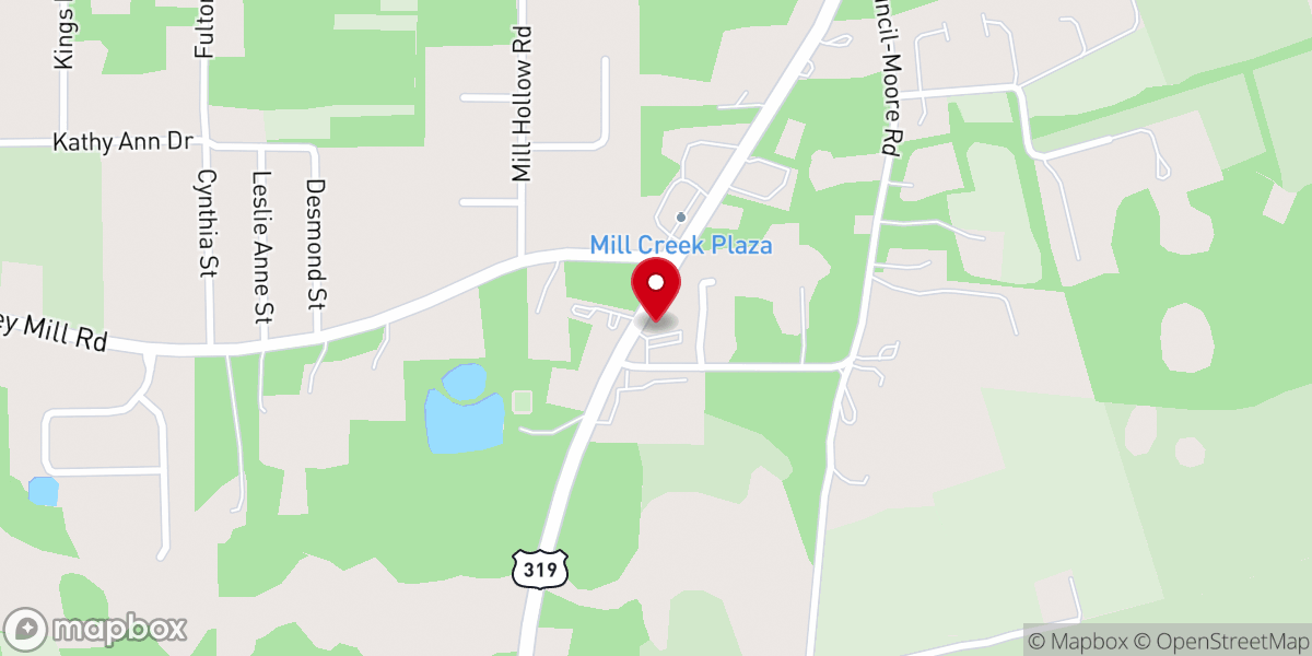 Map showing location of First Pentecostal Church Of Crawfordville