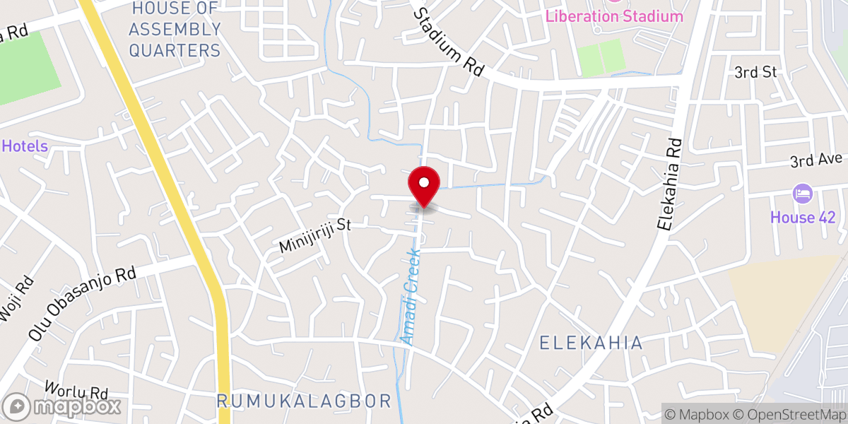 Map showing location of winners church. chapel of victory road