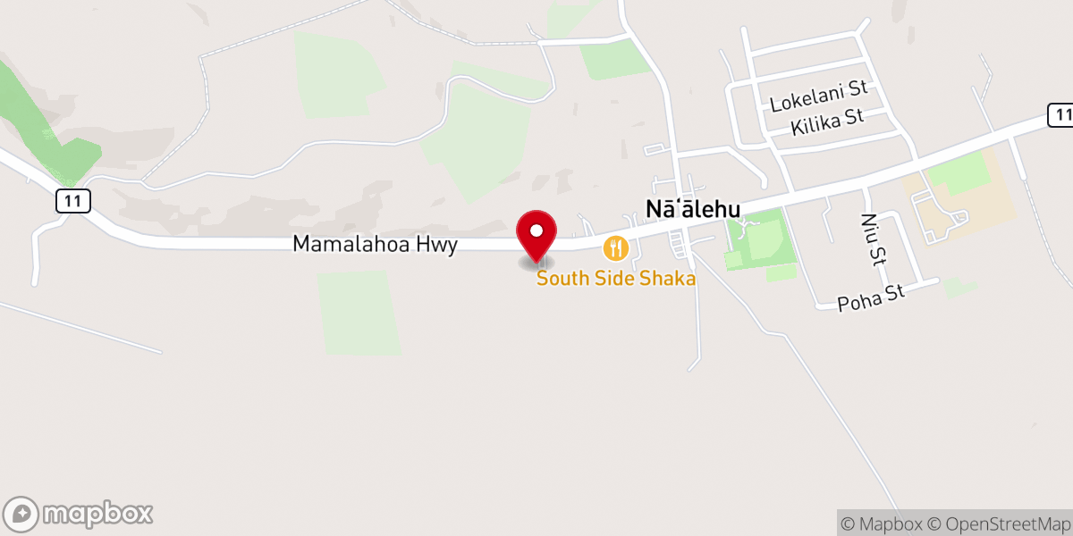 Map showing location of Naalehu Hongwanji Mission