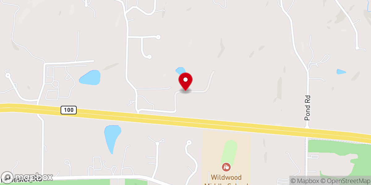 Map showing location of First Baptist Church of Ellisville