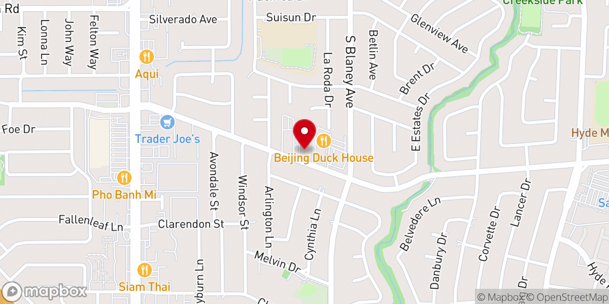 Map showing location of Church Assembly In Cupertino