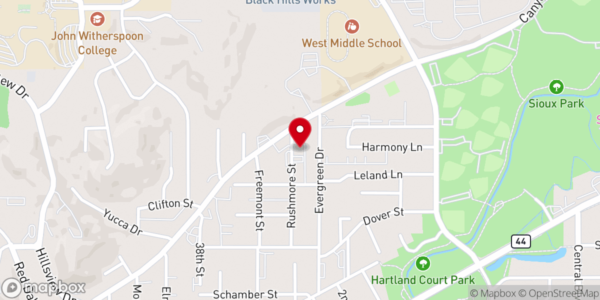 Map showing location of Bethlehem Lutheran Church
