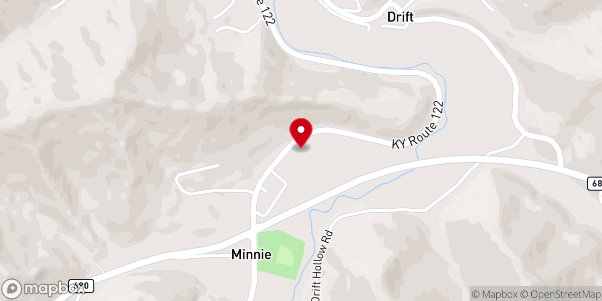 Map showing location of Old Beaver Church of Regular Baptist
