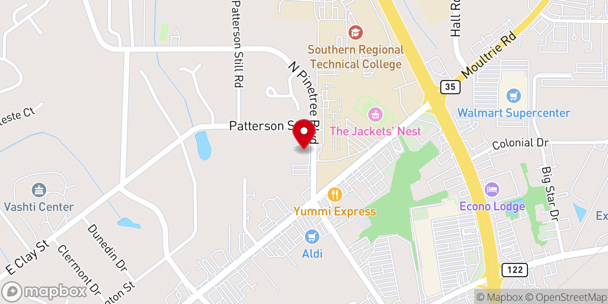 Map showing location of Saint Augustine Catholic Church