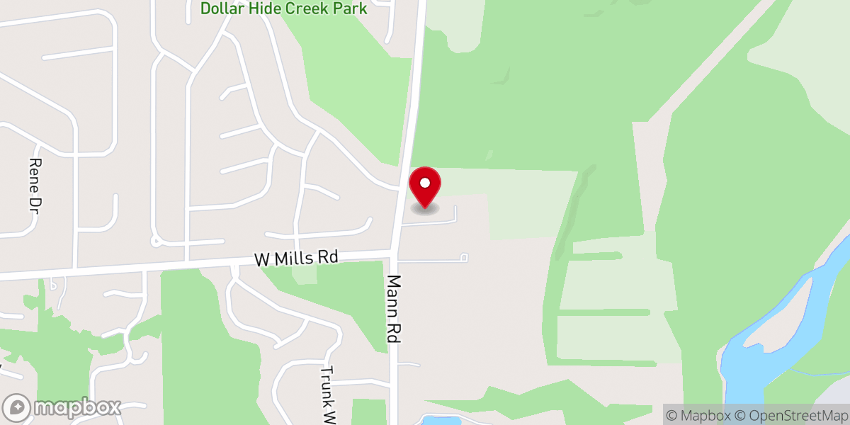 Map showing location of Great Oak Church