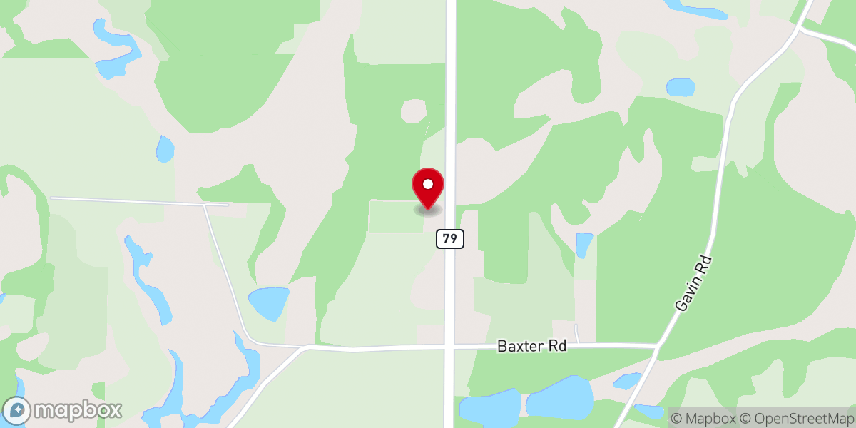 Map showing location of Bethany Baptist Church