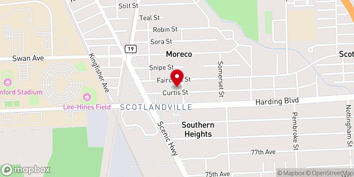 Map showing location of Immaculate Conception Catholic Church