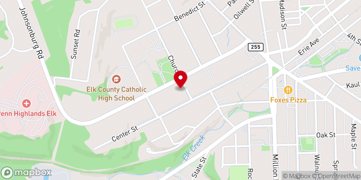 Map showing location of Benedictine Gift Shop