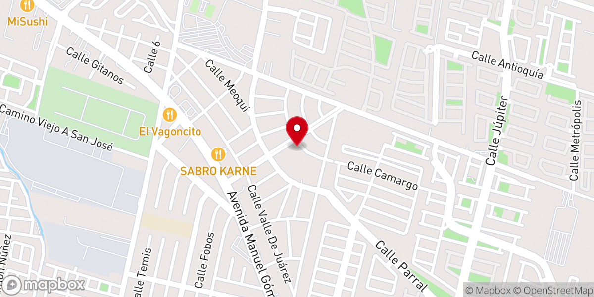 Map showing location of Capilla Santiago Apostol