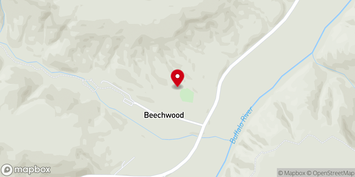 Map showing location of Beechwood Church