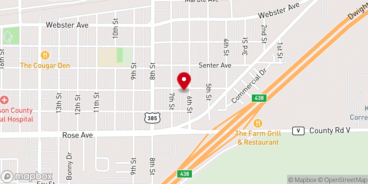 Map showing location of Evangelical Free Church