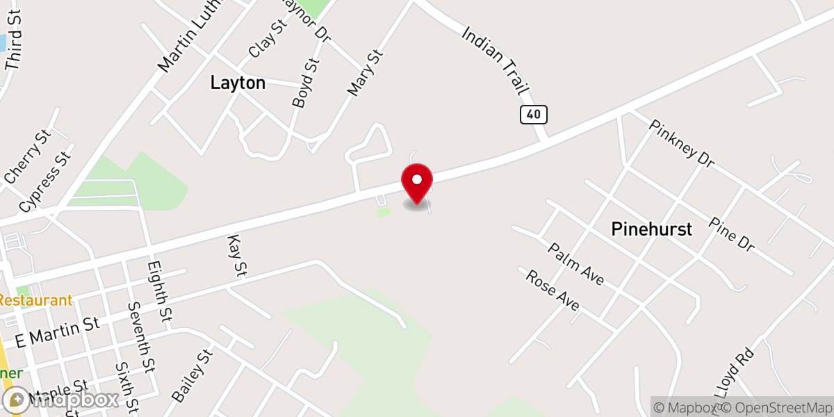 Map showing location of St Francis Catholic Church