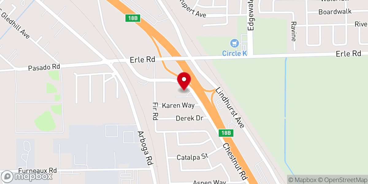 Map showing location of Feather River Baptist Church