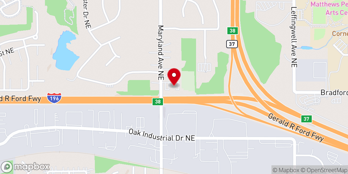 Map showing location of First Free Church