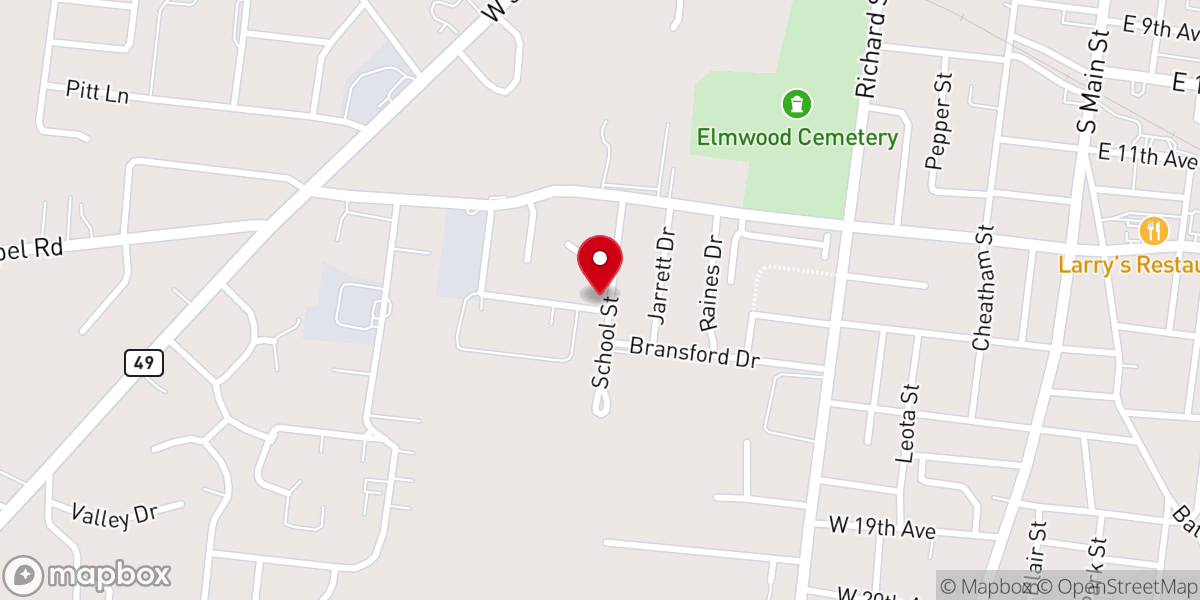 Map showing location of Bethel Apostolic Temple Church