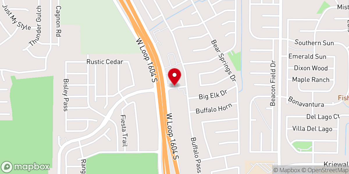 Map showing location of Living Springs Baptist Church