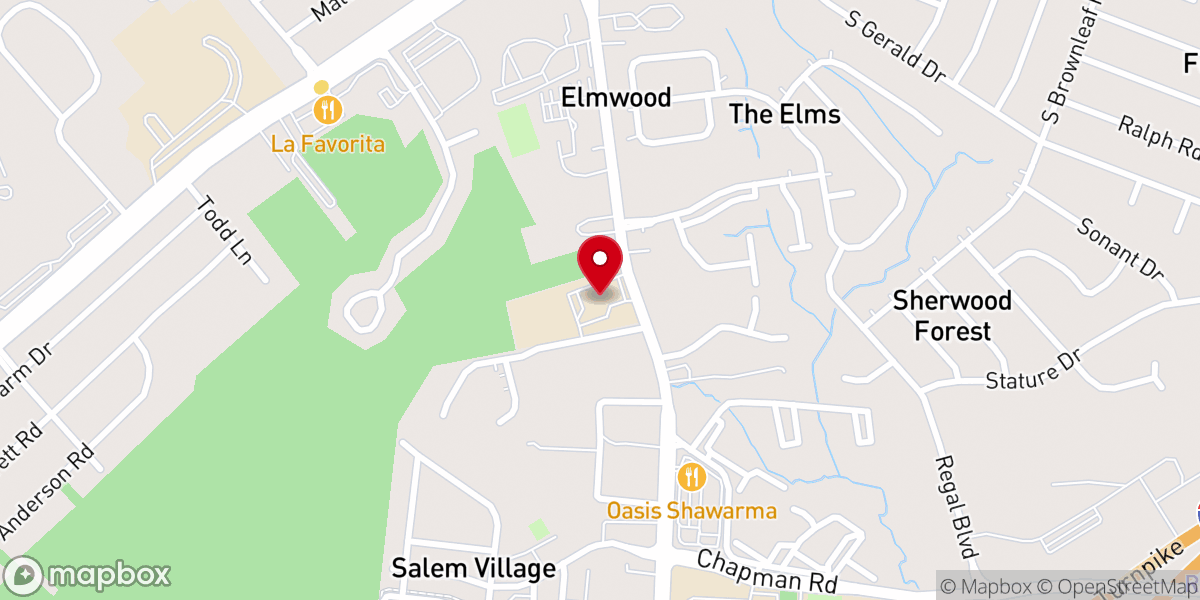 Map showing location of Newark Church of Christ