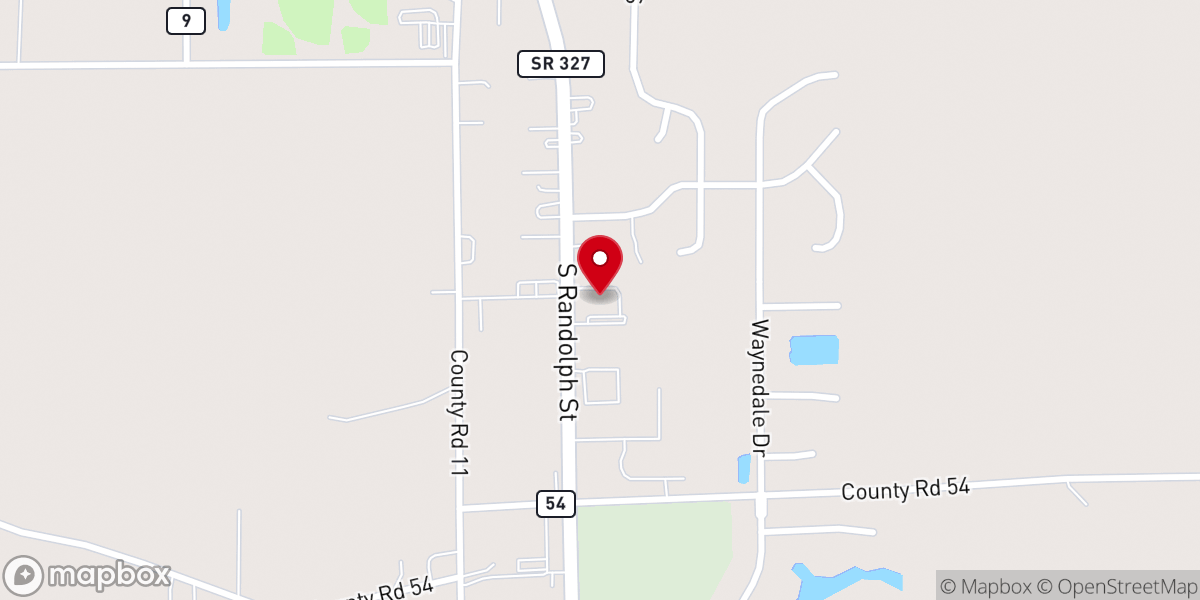 Map showing location of Zion Lutheran Church