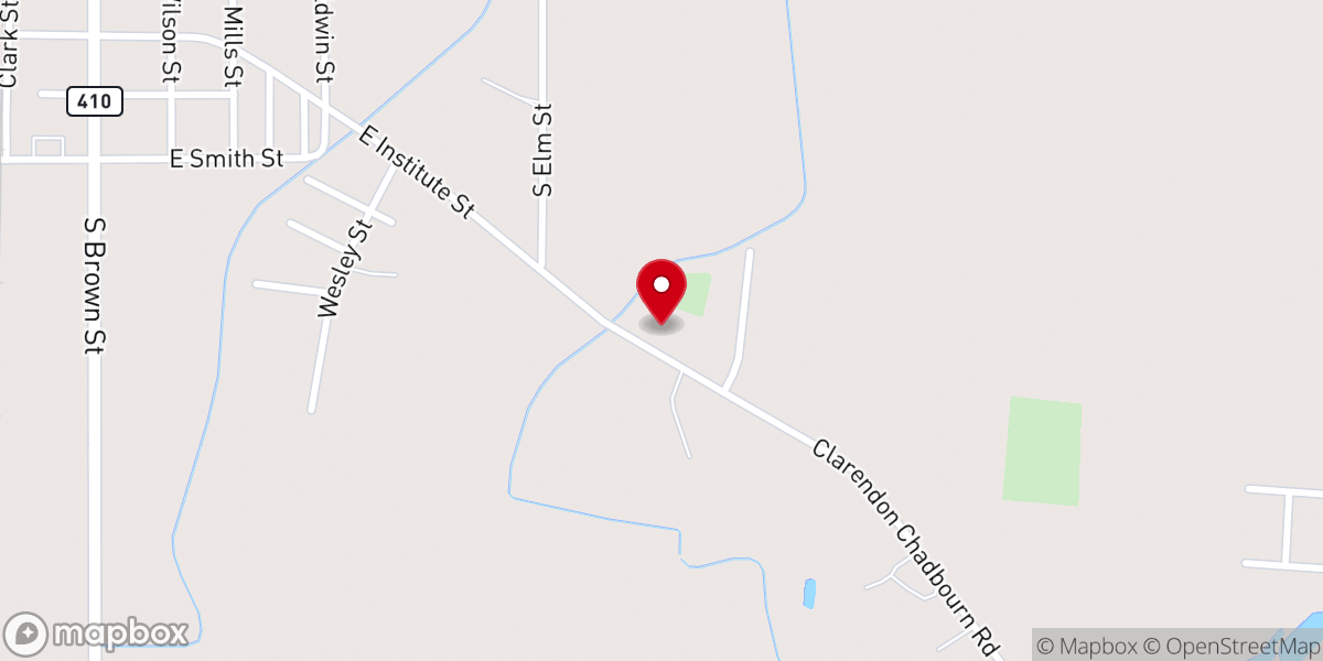 Map showing location of Cherokee Chapel Baptist Church