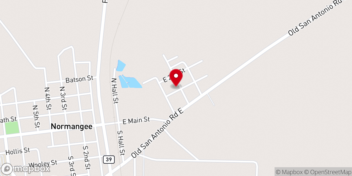 Map showing location of Zion Baptist Church