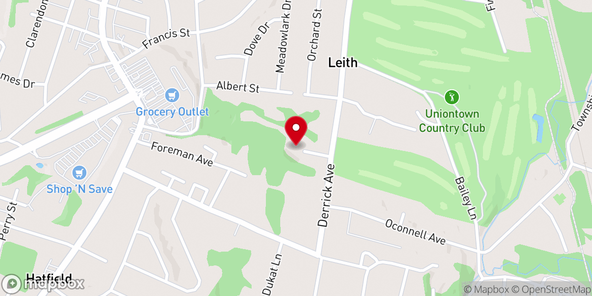 Map showing location of Grace Brethren Church