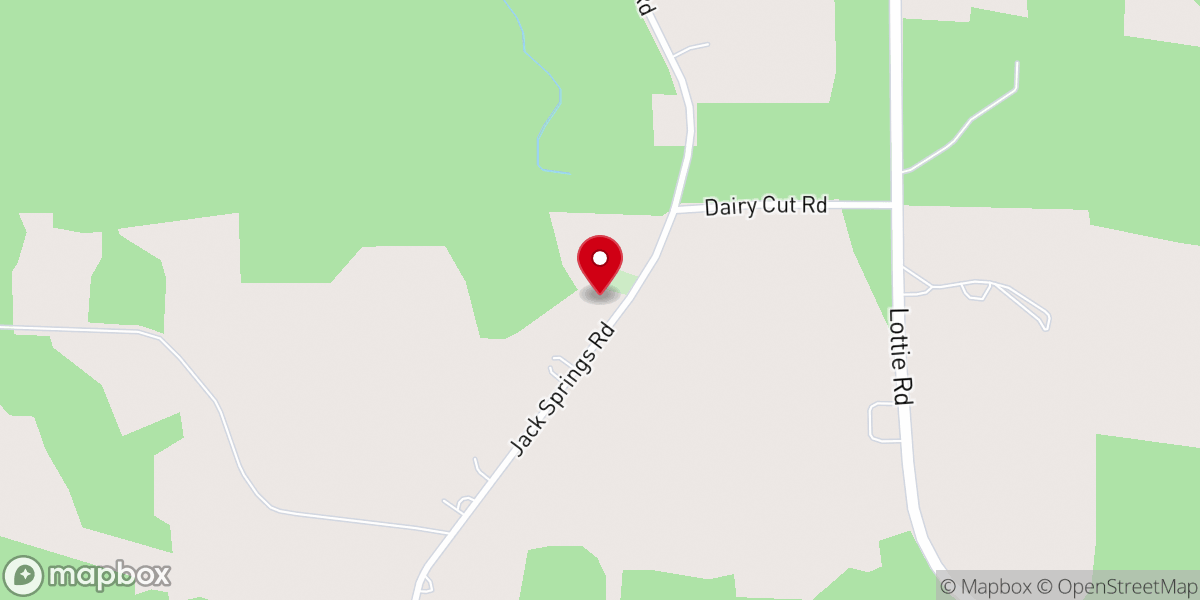 Map showing location of Lottie Church