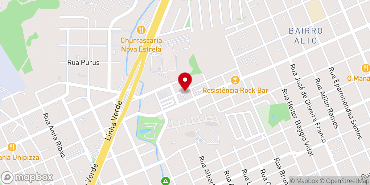 Map showing location of Comunidade Cristã de Curitiba