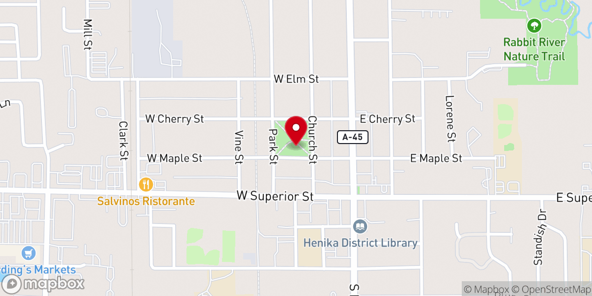 Map showing location of Wayland City Park