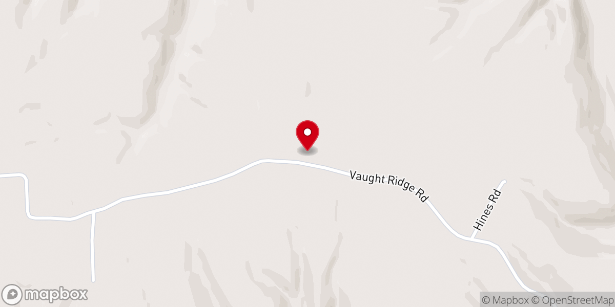 Map showing location of Vaught Ridge Church of Christ