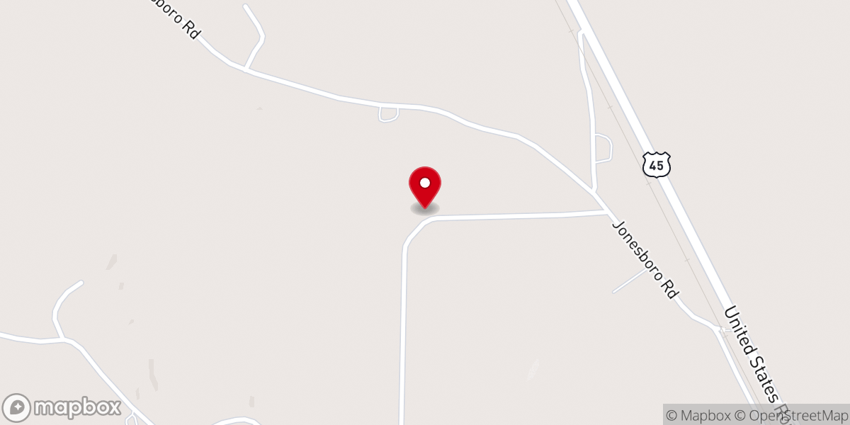 Map showing location of Oak Grove Cumberland Presbyterian
