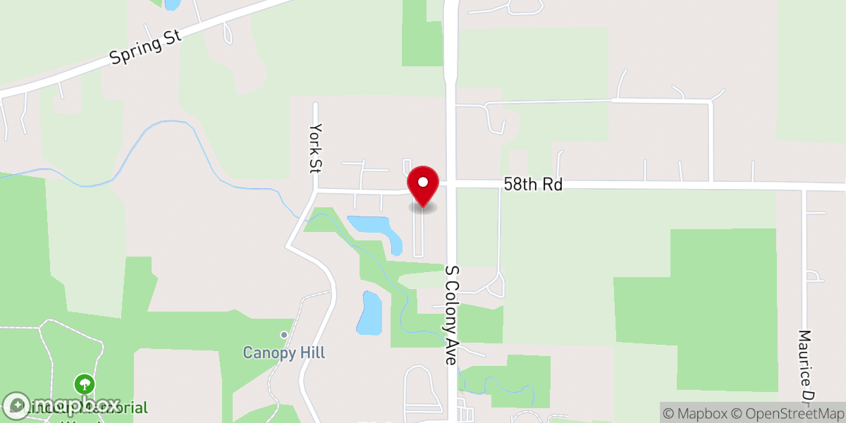 Map showing location of The Oaks of Canopy Hill