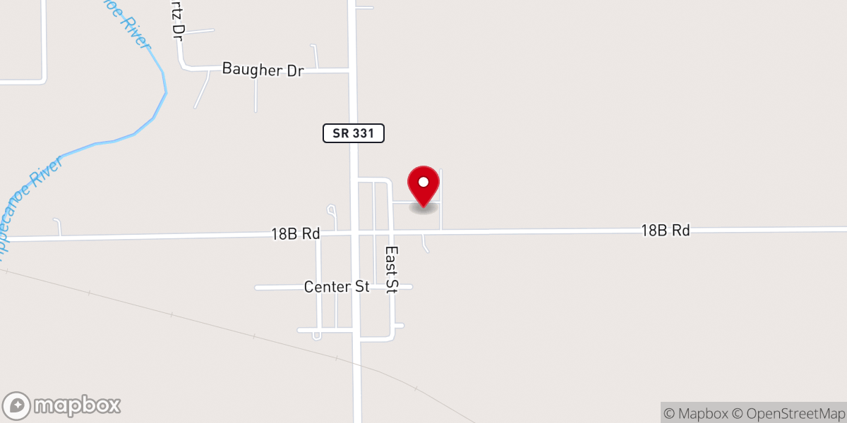Map showing location of Tippecanoe Community Church
