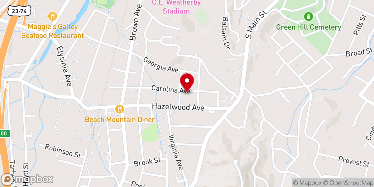 Map showing location of Church of God Parsonage