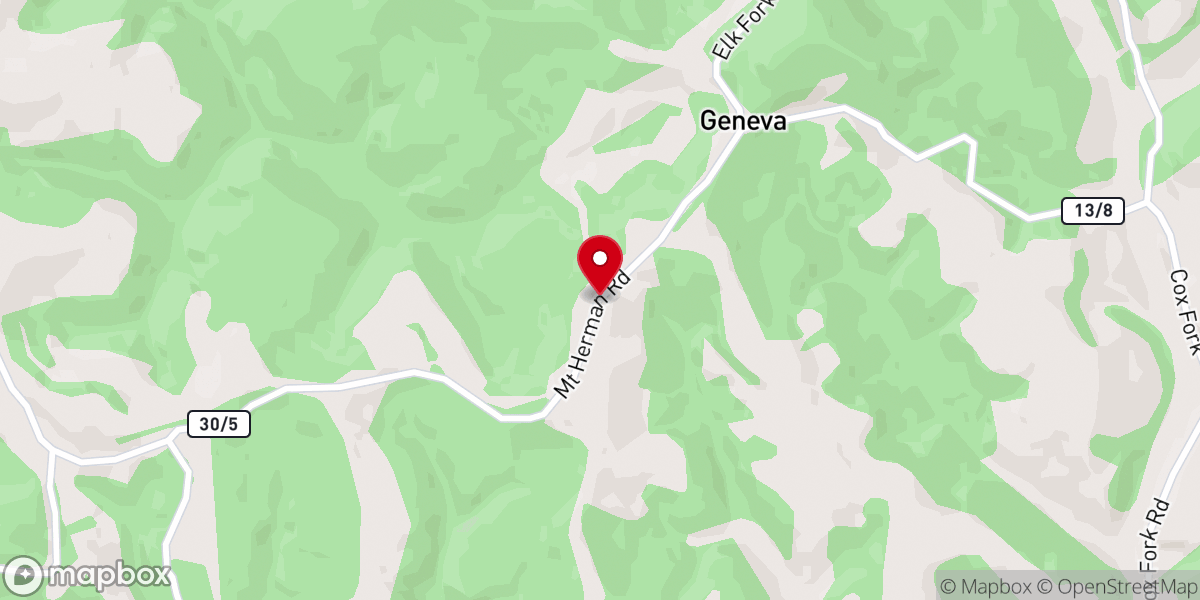 Map showing location of Mount Herman Methodist Church