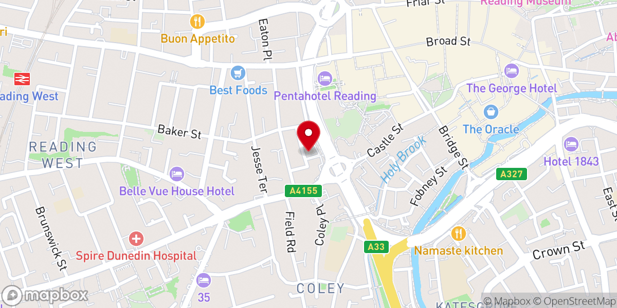 Map showing location of The Carey Centre