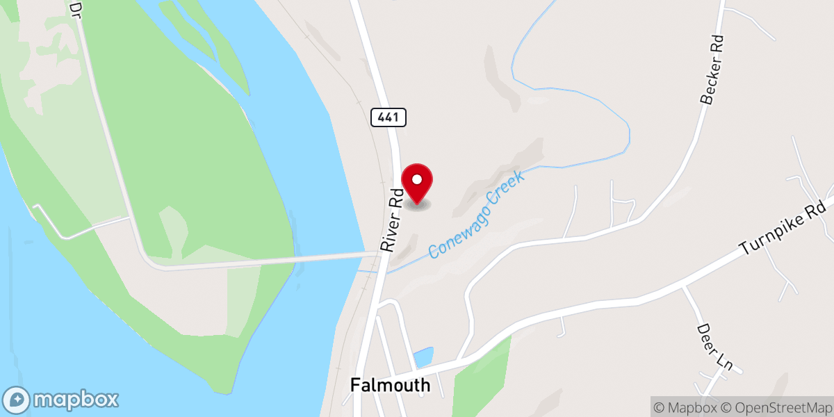 Map showing location of Victory Fellowship Church