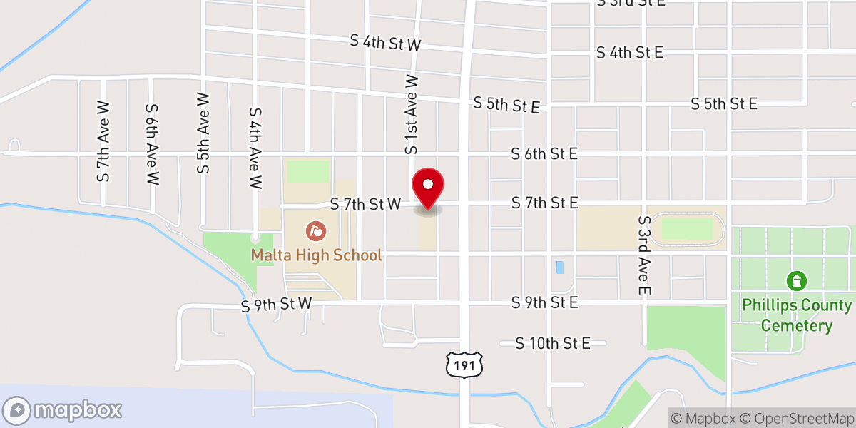 Map showing location of St Mary's Catholic Church