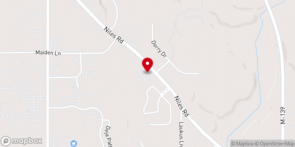 Map showing location of Road to Life Church