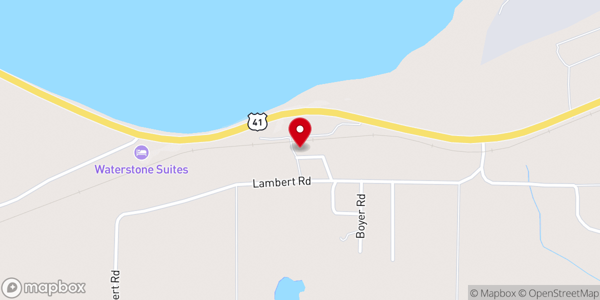 Map showing location of Bishop Baraga Shrine