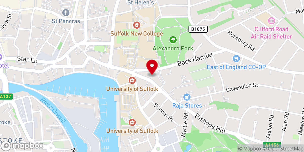 Map showing location of Holy Trinity Church