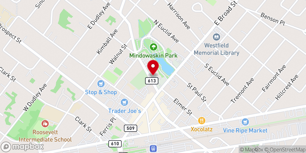 Map showing location of The Presbyterian Church of Westfield