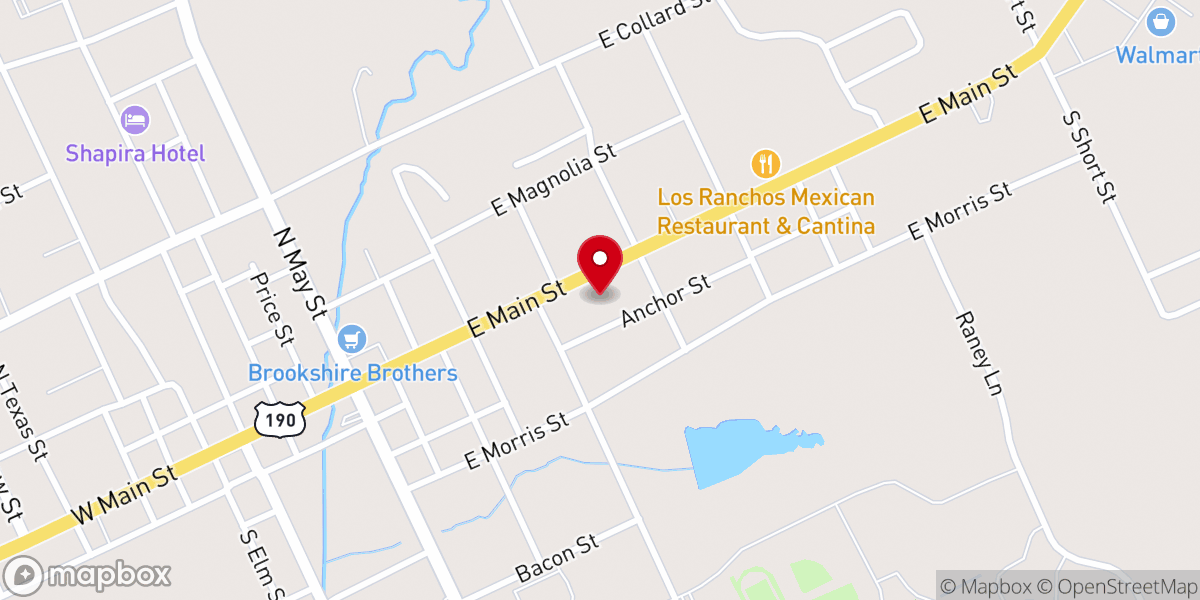 Map showing location of First Assembly of God
