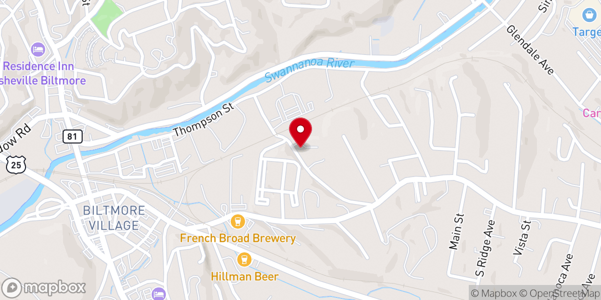 Map showing location of Fairmont Baptist Church