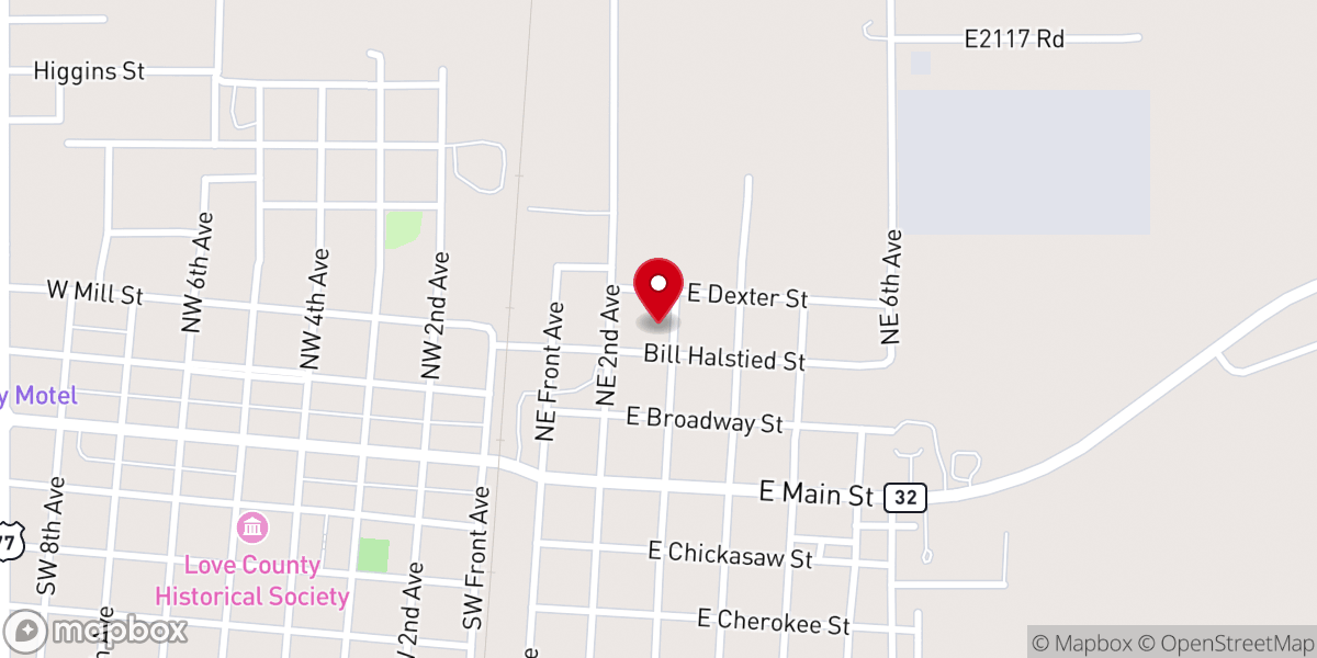 Map showing location of New Zion Baptist Church