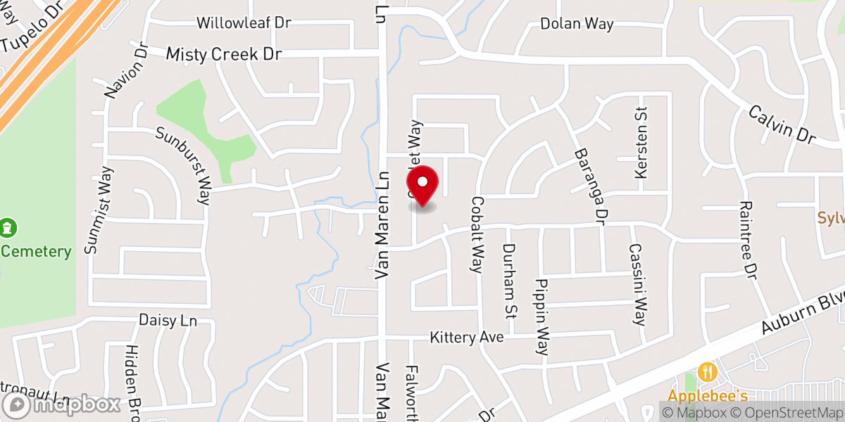 Map showing location of Sanctuary Christian Church of Sacramento