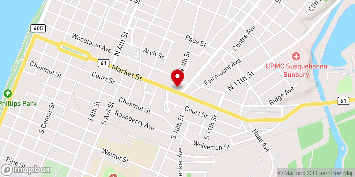 Map showing location of Christ Wesleyan Church Sunbury Campus