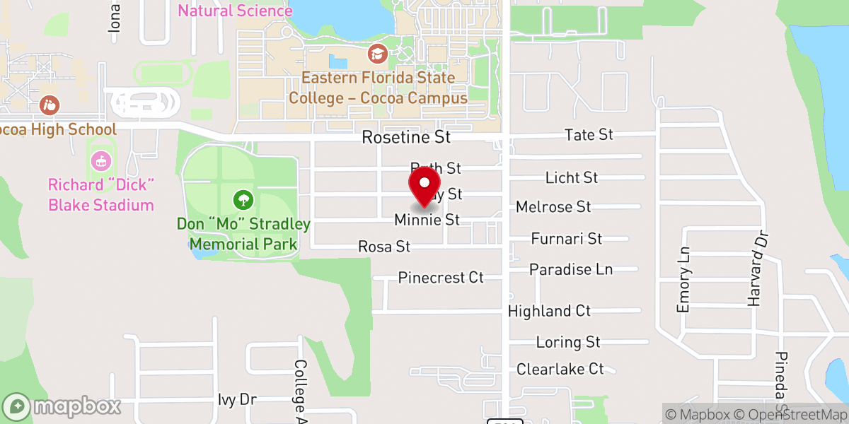 Map showing location of Clearlake First Baptist Church
