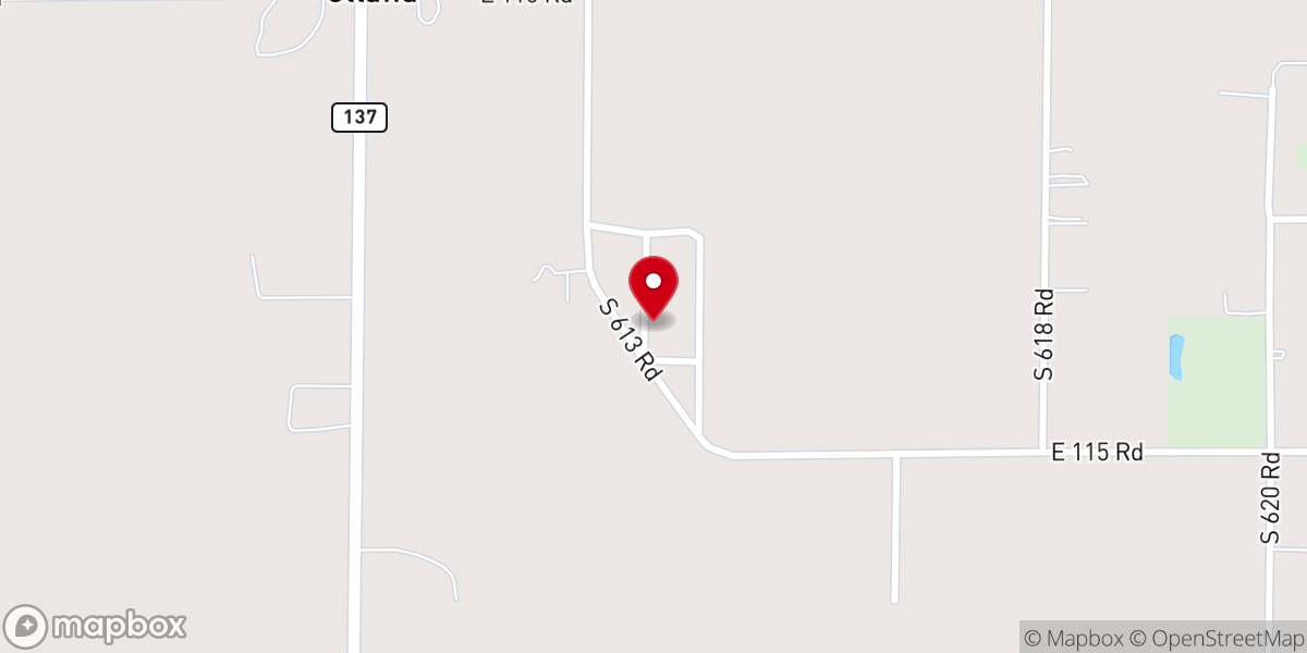 Map showing location of Ottawa Indian Church