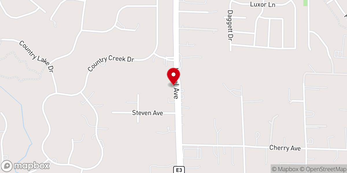 Map showing location of Church of Hazel Avenue
