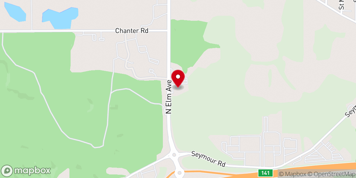 Map showing location of Loomis Park Baptist Church